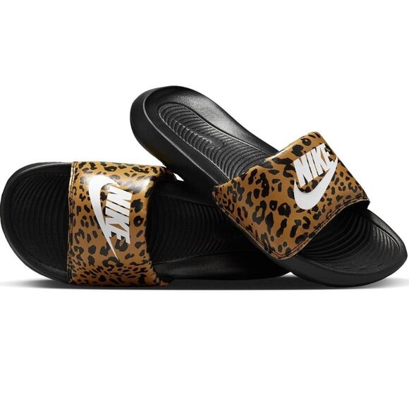 Nike Women's Victori Slippers, Multicolor Chutney Black White, Size 7 - Picture 1 of 6